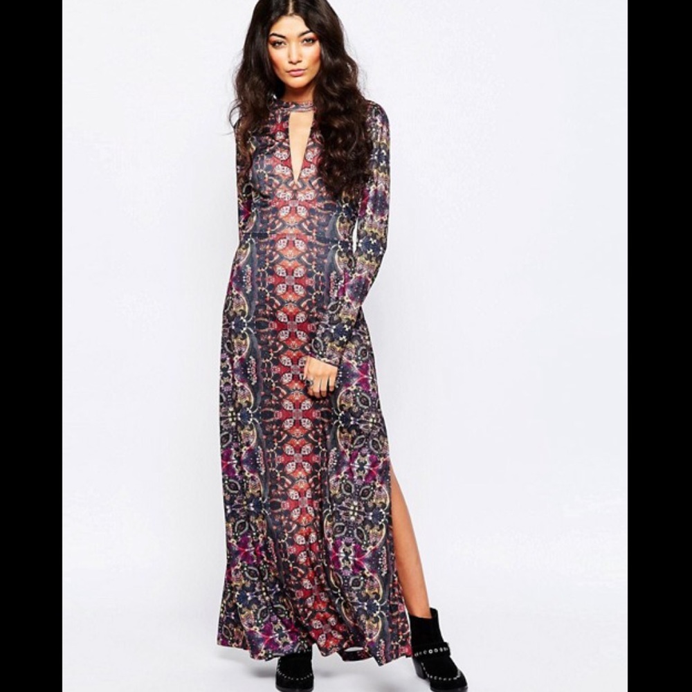Free People Caberet Print Maxi Dress
